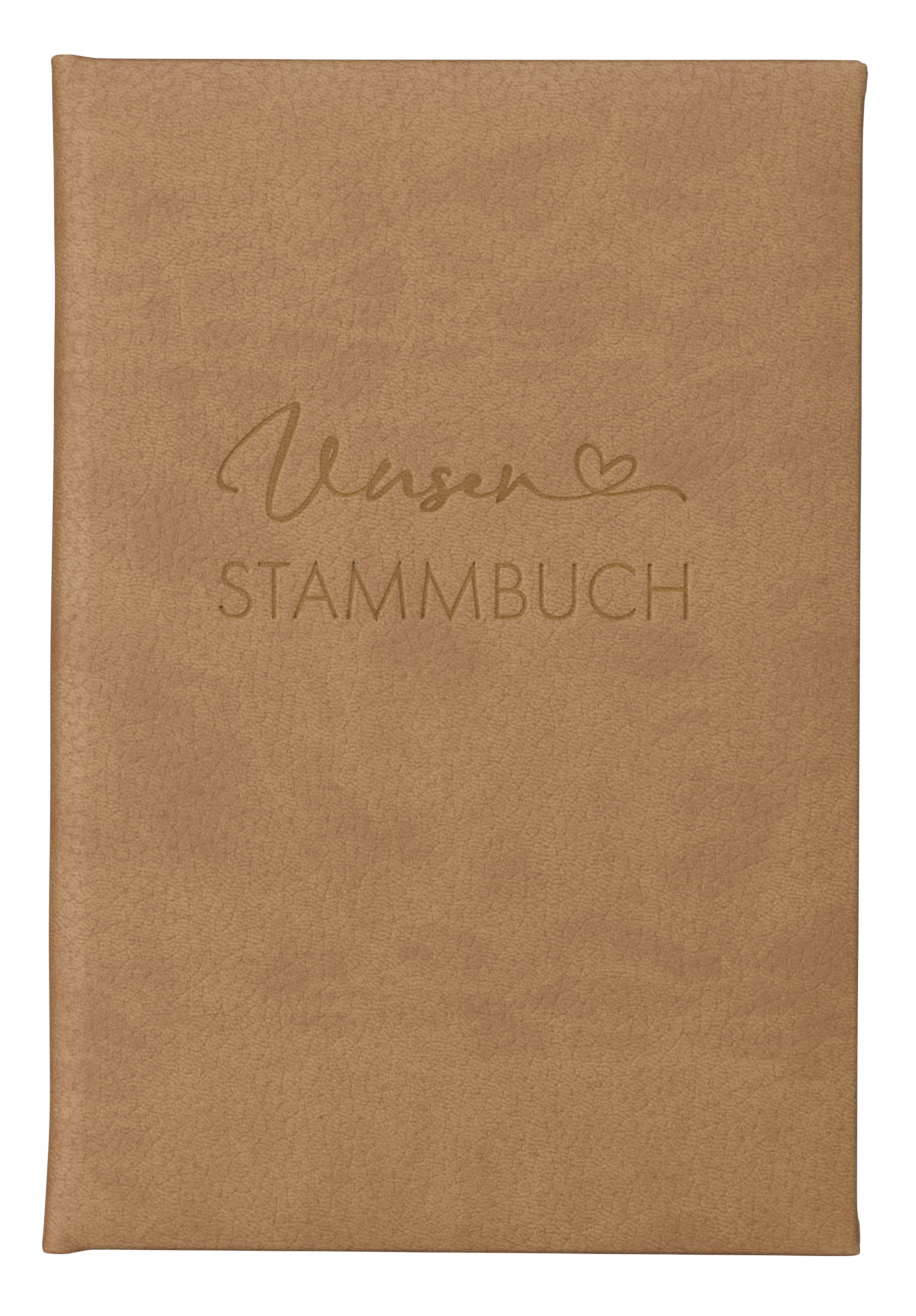 Nia hellbraun Braunes Leder-Stammbuch mit Gravur