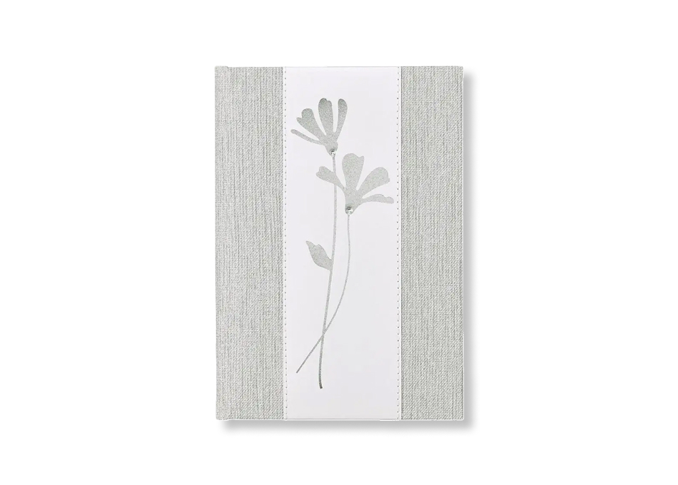 Leinen-Stammbuch mit floralem Design